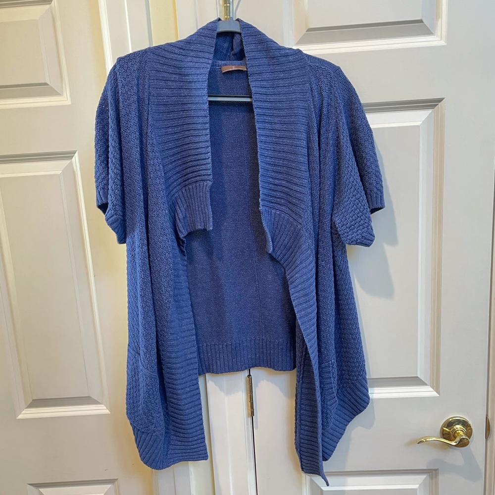 Cullen Blue Short Sleeve Shrug Sweater